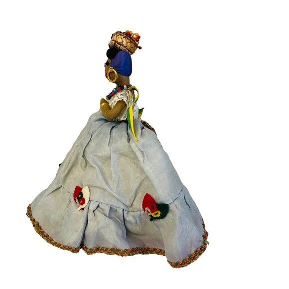 Vintage Handmade Cloth 2 Dolls In One Reversible Dress 9" Collectible Decor Toy - Picture 12 of 16